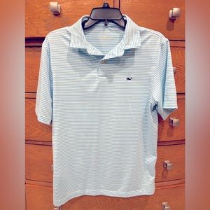 VINEYARD VINES SMALL LIGHT BLUE PERFORMANCE POLO (CHECK FOR MORE IN MY CLOSET)